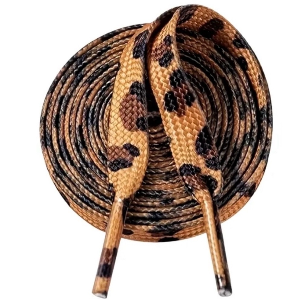 Leopard Print Shoelaces | Animal Print Sneaker Lace Replacement